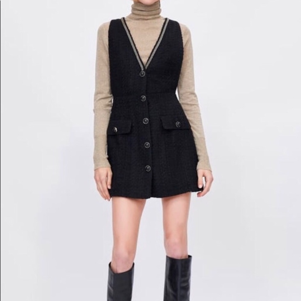 Black tweed dress